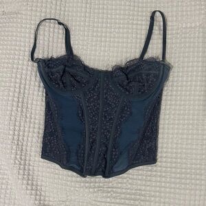 URBAN OUTFITTERS Blue Out From Under Corset Top